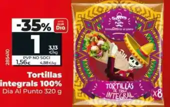 Dia Dia al punto - tortillas integrales 100% oferta