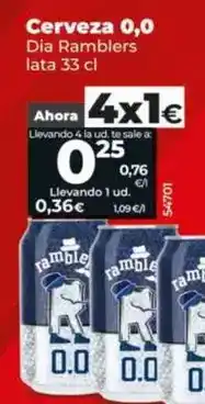 Dia Dia ramblers - cerveza 0,0 oferta
