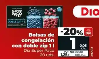 Dia Dia super paco - bolsas de congelación con doble zip oferta