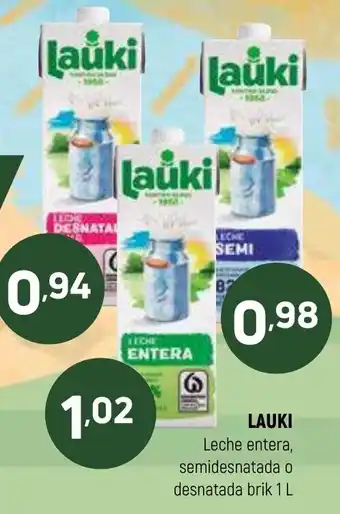 Coviran LAUKI Leche entera, semidesnatada o desnatada oferta