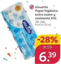 Rossmann Alouette - papel higiénico extra suave y resistente xxl oferta
