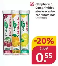 Rossmann Altapharma - comprimidos efervescentes con vitaminas oferta