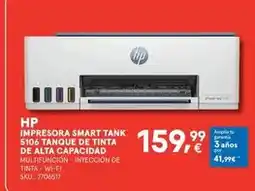 Worten Hp - impresora smart tank 5106 tanque de tinta de alta capacidad oferta