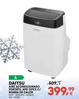 Worten Daitsu - aire acondicionado portatil aop 12fcx c/ bomba de calor oferta