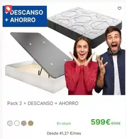 Mobiprix Pack 2 + descanso + ahorro oferta