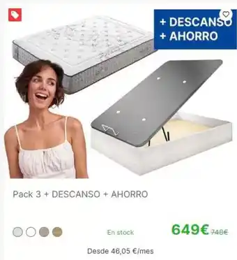 Mobiprix Pack 3 + descanso + ahorro oferta