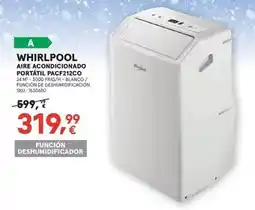 Worten Whirlpool - aire acondicionado portatil pacf1212co oferta