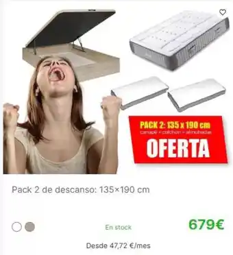 Mobiprix Pack 2 de descanso 135x190 cm oferta