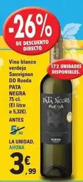 E.Leclerc Blanco - vino verdejo sauvignon do rueda pata negra oferta