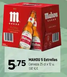 Coviran MAHOU 5 Estrellas Cerveza oferta