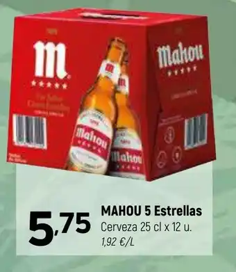 Coviran MAHOU 5 Estrellas Cerveza oferta
