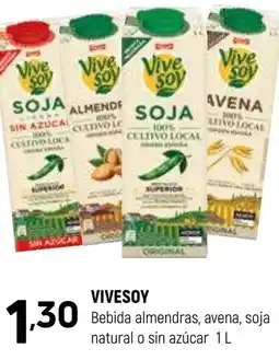 Coviran VIVESOY Bebida almendras, avena, soja natural o sin azúcar oferta
