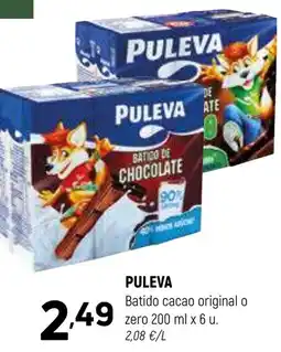 Coviran PULEVA Batido cacao original o zero oferta