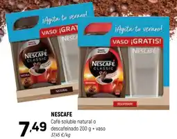 Coviran NESCAFE Café soluble natural o descafeinado + vaso oferta