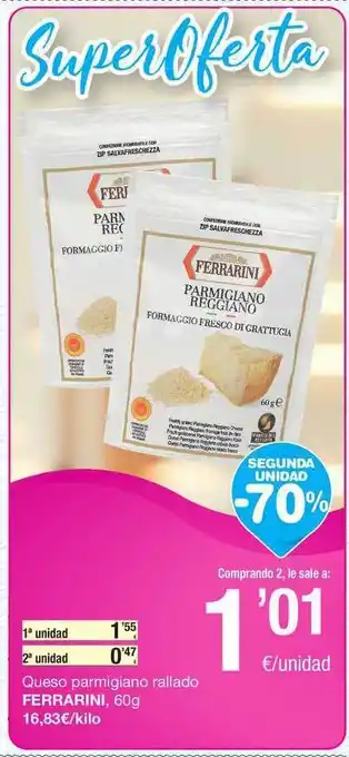 SPAR Fragadis Ferrarini Queso Parmgiano Rallado 60g oferta