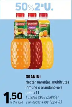 Coviran GRANINI Néctar naranjas, multifrutas inmune o arándano-uva antiox oferta