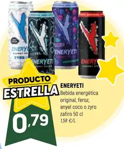 Coviran ENERYETI Bebida energética original, feroz, anyel coco o zyro zafiro oferta