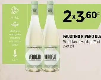 Coviran Faustino rivero ulecia vino blanco verdejo oferta