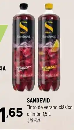 Coviran SANDEVID Tinto de verano clásico o limón oferta