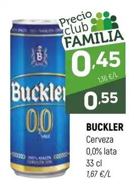 Coviran BUCKLER Cerveza 0,0% lata oferta