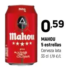Coviran MAHOU 5 estrellas Cerveza oferta