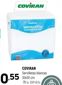 Coviran COVIRAN Servilletas blancas 30x30 cm oferta