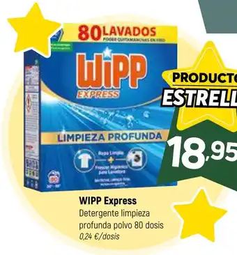 Coviran WIPP Express Detergente limpieza profunda polvo 80 dosis oferta