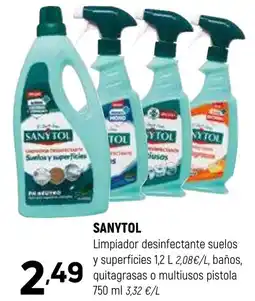 Coviran SANYTOL Limpiador desinfectante suelos y superficies oferta