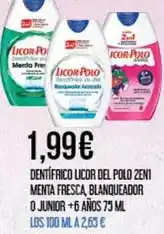 Claudio Licor del polo - dentífrico licor del polo zeni menta fresca, blanqueador o junior oferta