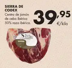 Supermercados Lupa Sierra de codes - centro de jamón de cebo ibérico 50% razo ibérica oferta