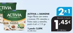 Supermercados Lupa Danone - activia de yogur fibras con avena y nueces oferta