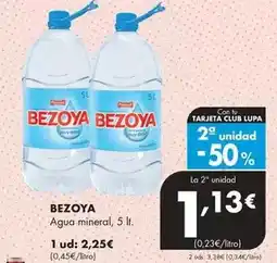 Supermercados Lupa Bezoya - agua mineral oferta