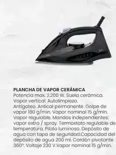 Eroski Jata - plancha de vapor cerámica oferta