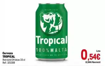 Makro Tropical - cerveza oferta