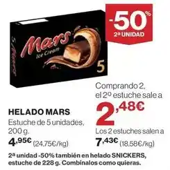 El Corte Inglés Mars - helado oferta
