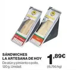 El Corte Inglés Sandwiches oferta