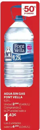 El Corte Inglés Font vella - agua sin gas oferta