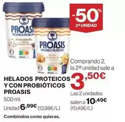 El Corte Inglés Proasis - helados proteicos y con probioticos oferta
