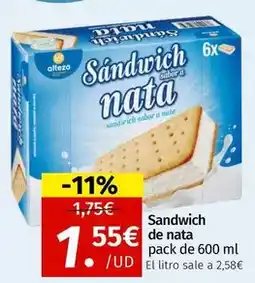 Maskom Supermercados Alteza - sandwich de nata oferta