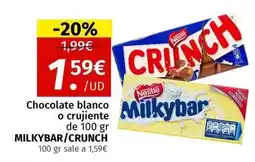 Maskom Supermercados Nestlé - chocolate blanco o crujiente de 100 gr milkybar/ crunch oferta