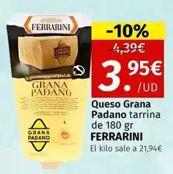 Maskom Supermercados Ferrarini - queso grana padano tarrina oferta