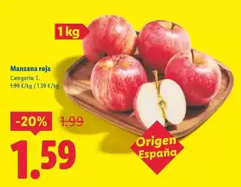 Lidl Origen - manzana roja oferta