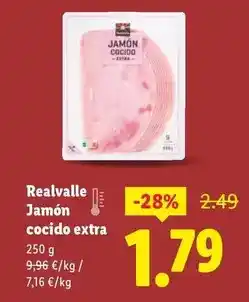 Lidl Realvalle - jamon cocido extra oferta