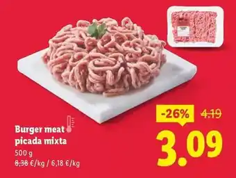 Lidl Mixta - burger meat picada oferta