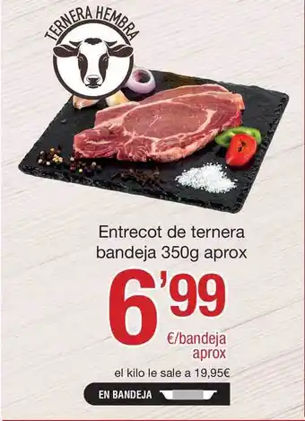 SPAR Fragadis Entrecot De Ternera Bandeja Aprox 350g oferta