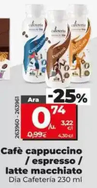 Dia Dia cafeteria - cafe cappuccino / espresso / latte macchiato oferta