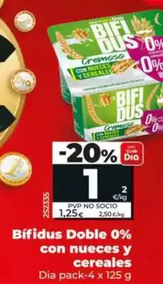 Dia Dia - bífidus doble 0% con nueces y cereales oferta