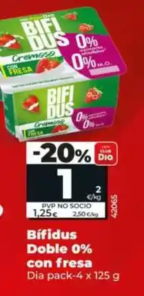 Dia Dia - bífidus doble 0% con fresa oferta