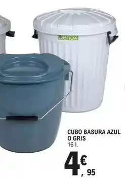 E.Leclerc Denox - cubo basura azul o gris oferta