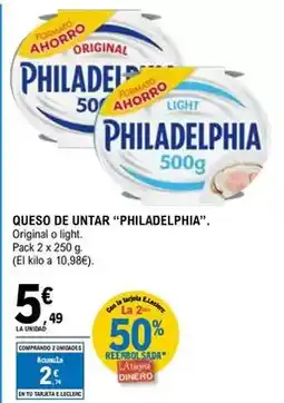 E.Leclerc Philadelphia - queso de untar oferta